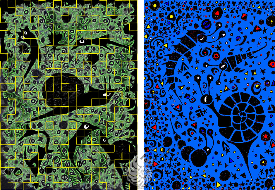 mosaico - fossili